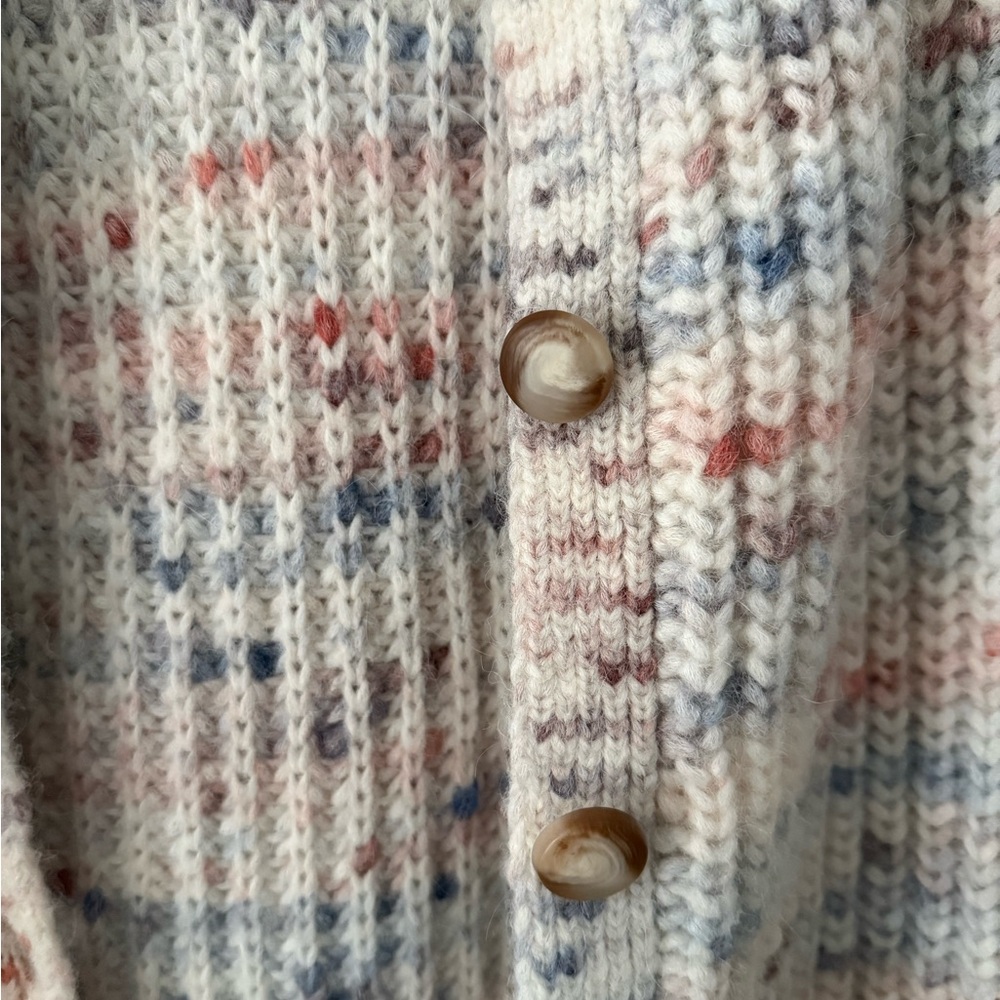 Sezane Multi Speckled Pierre Cardigan - Cream - Picture 3 of 13